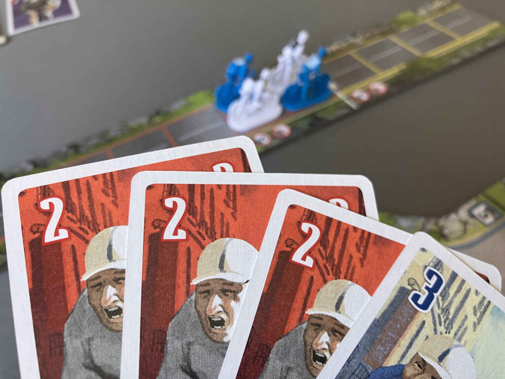 Handkartenmanagement - hier sind 3 Erschöpfungskarten hinzugekommen.