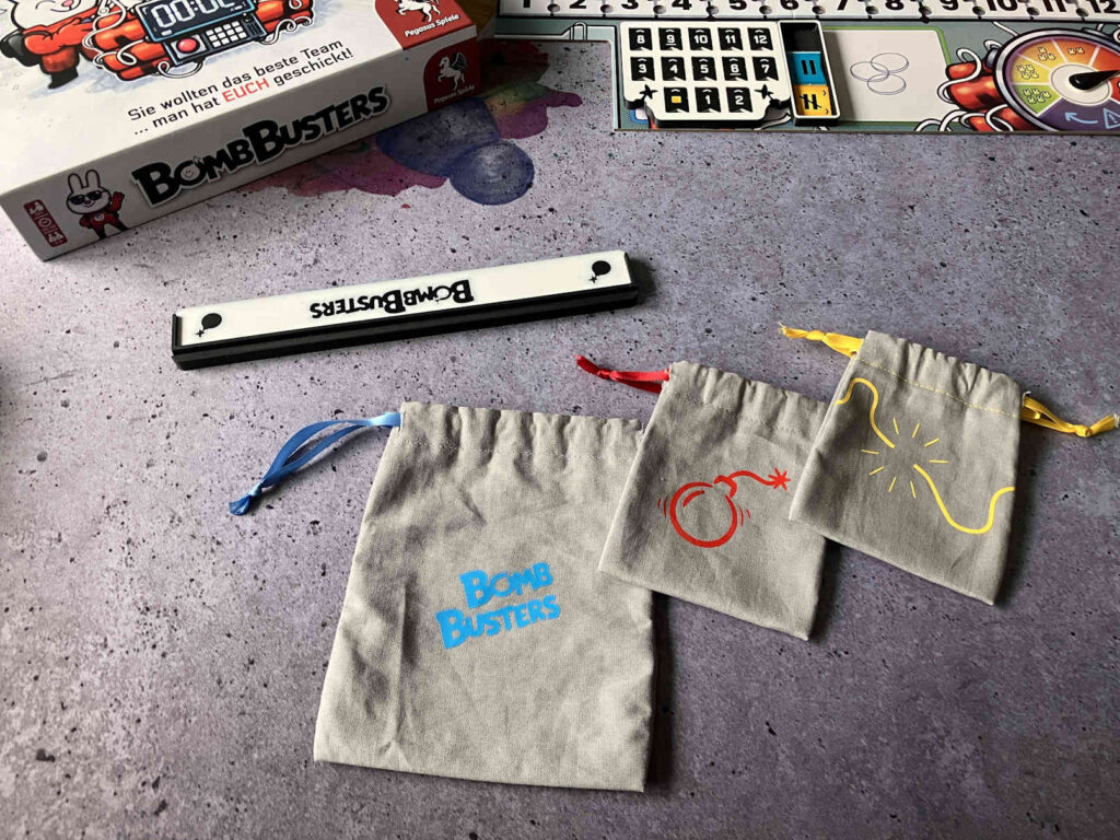 Tolle Stoffsäckchen vereinfachen den Spielaufbau